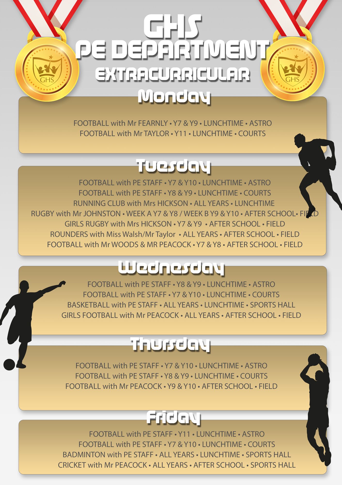 EXTRA CURRICULAR SPORTS Summer Term 2025