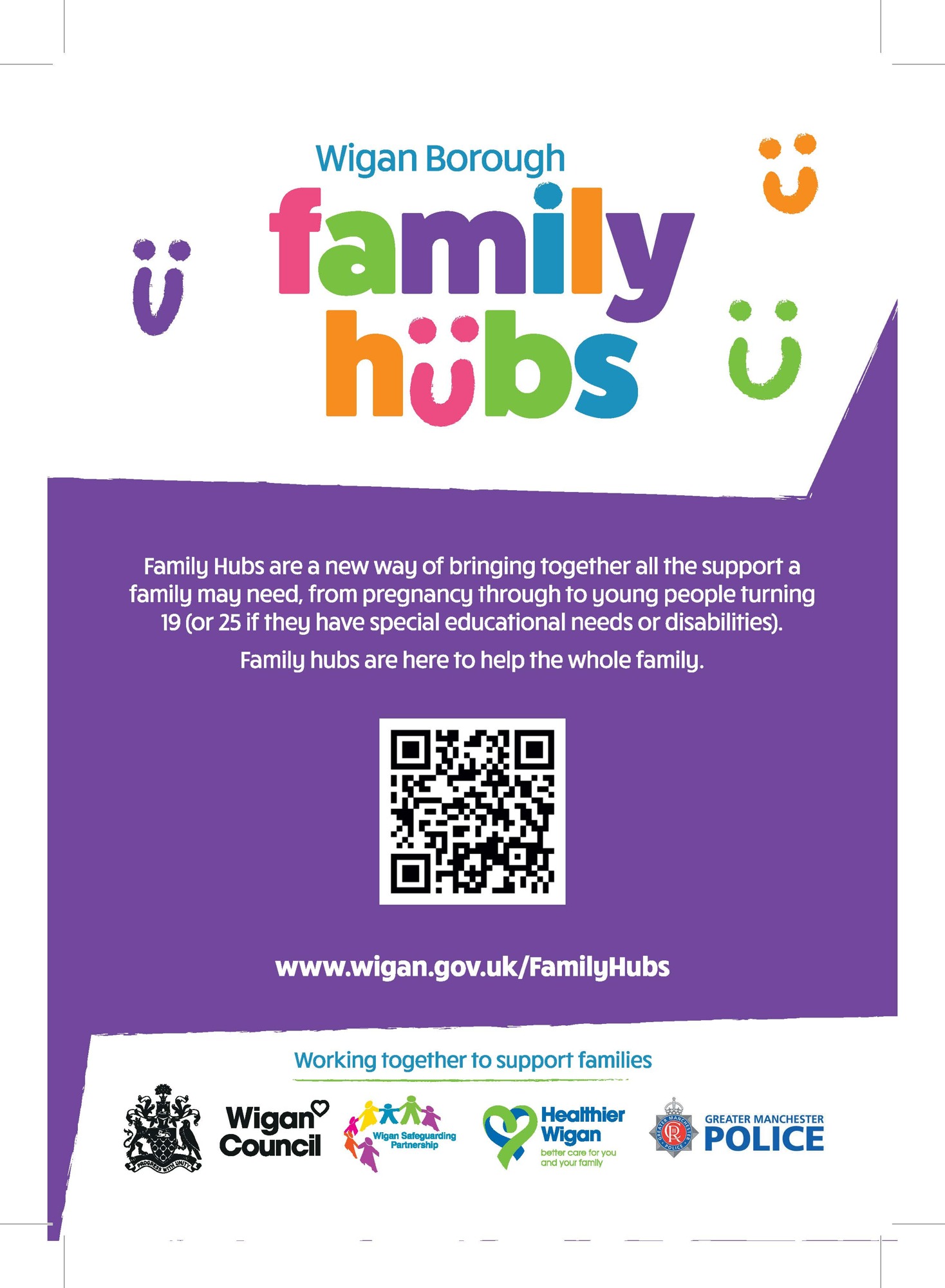 PRINT PWU A5 general flyer Family Hubs (002) Page 1